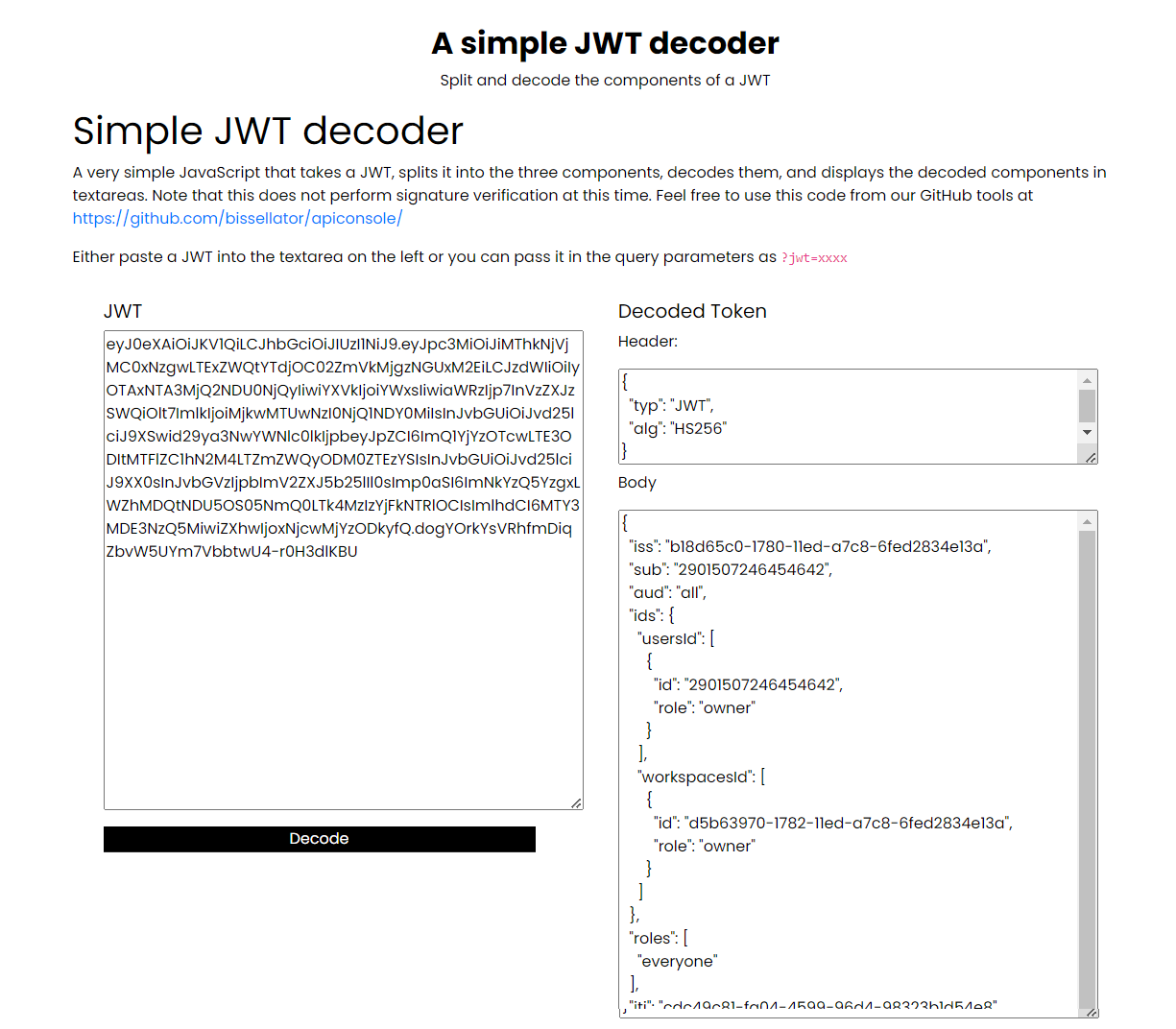jwt online decoder